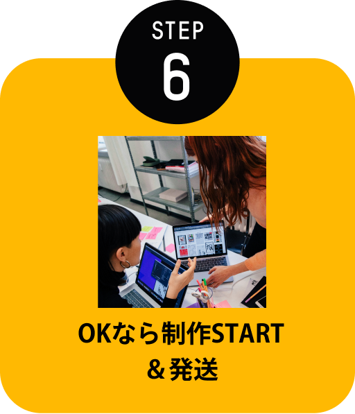 Step6. OKなら制作START＆発送